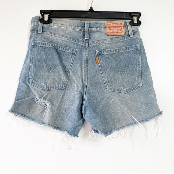 Levi's Pants - Levi’s distressed lightwash long cutoff denim shorts